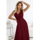 Елегантна дълга рокля в цвят бордо 637-1