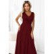 Елегантна дълга рокля в цвят бордо 637-1