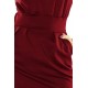 Елегантна миди рокля в цвят бордо 144-7