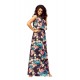 Дълга рокля с десен на цветя 191-3