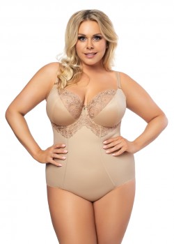 Елегантно бежово боди K356