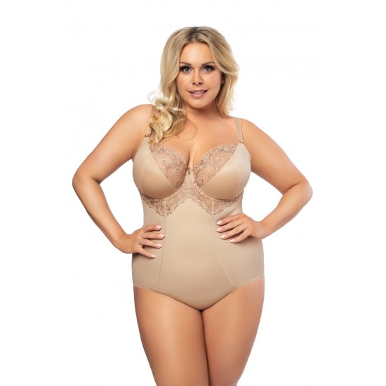 Елегантно бежово боди K356