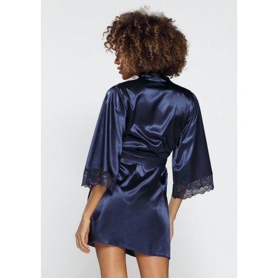 Тъмносин сатенен халат Belinda Тъмносин сатенен халат Belinda