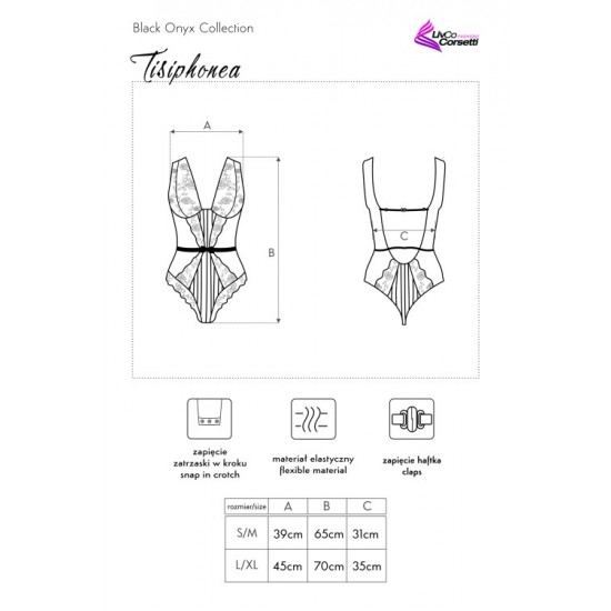 Черно секси боди Tisiphonea 