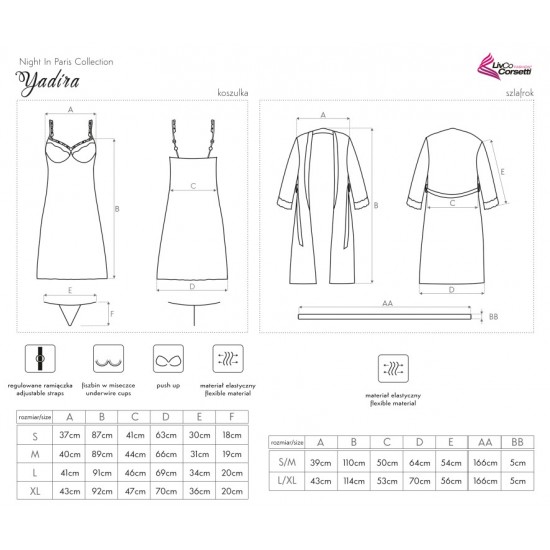 Секси комплект от три части в тъмносин цвят Yadira Секси комплект от три части в тъмносин цвят Yadira