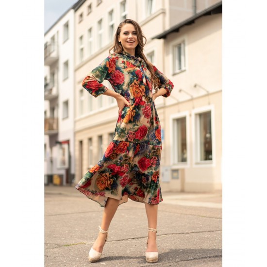 Миди рокля на цветя Mionate 