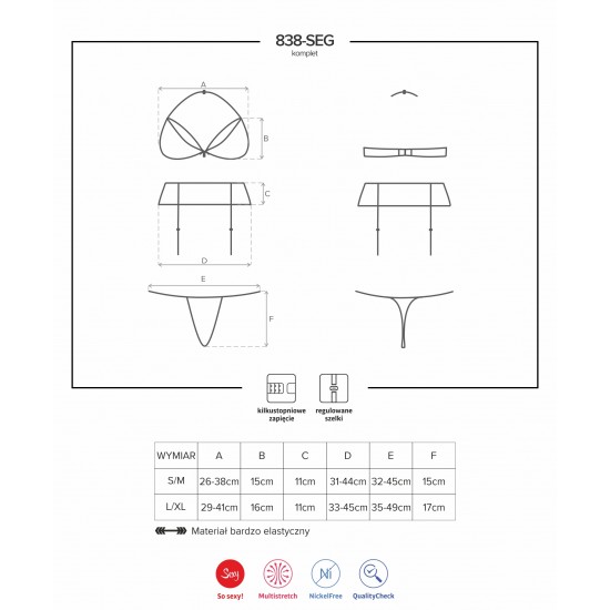 Секси комплект от три части 838-SEG-1