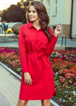 Елегантна червена рокля 284-1