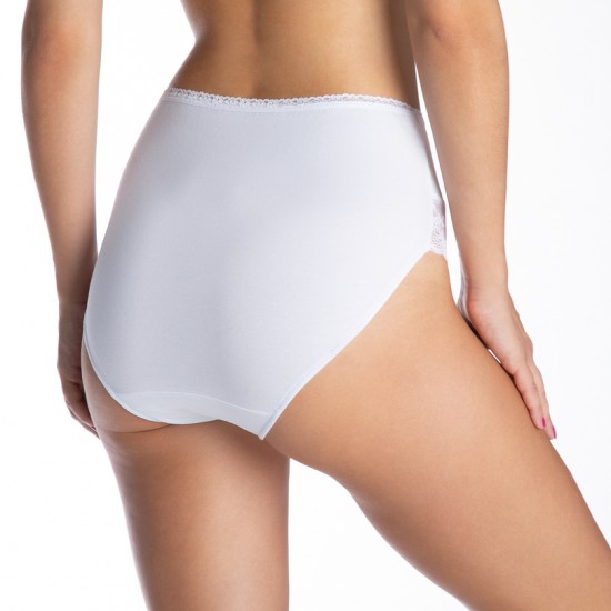 Бели бикини с висока талия пакет от 2 броя L-4000MD-01 Бели бикини с висока талия пакет от 2 броя L-4000MD-01