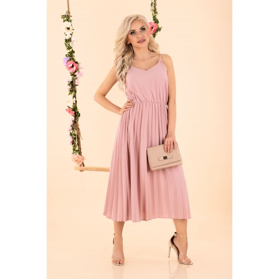 Дълга рокля в цвят пудра Errigam Дълга рокля в цвят пудра Errigam