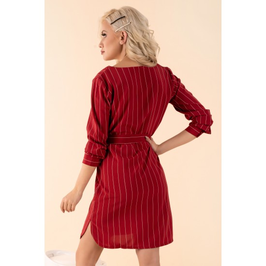 Ежедневна рокля в цвят бордо Miriae Ежедневна рокля в цвят бордо Miriae