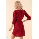 Ежедневна рокля в цвят бордо Miriae Ежедневна рокля в цвят бордо Miriae