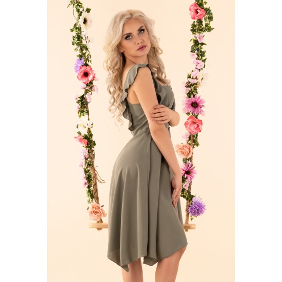 Ефирна рокля в цвят каки Quellama Ефирна рокля в цвят каки Quellama