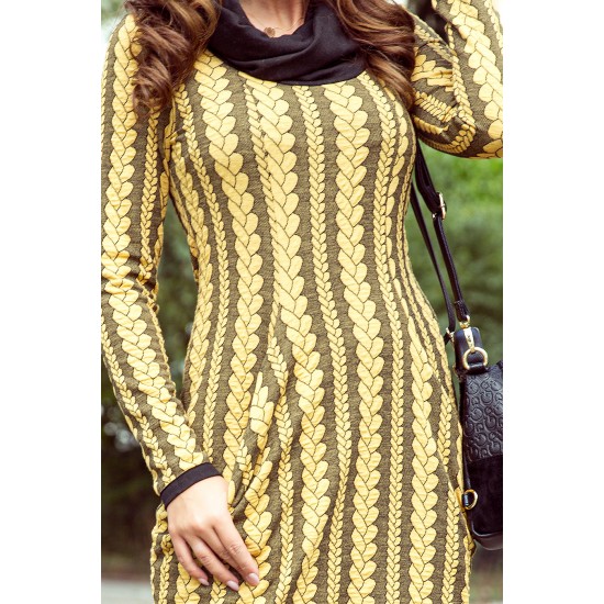 Миди рокля с джобове 277-1