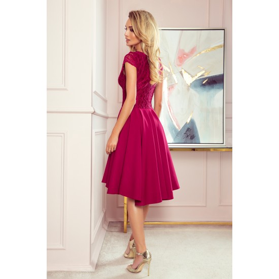 Официална рокля в цвят бордо 300-4