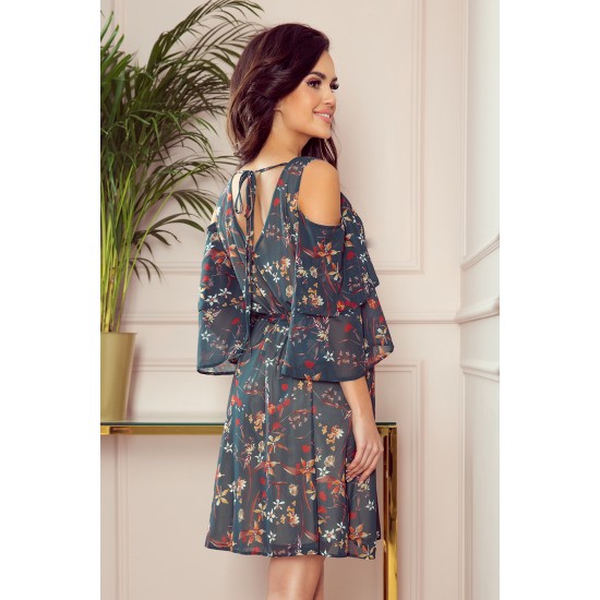 Ефирна рокля на цветя 292-2