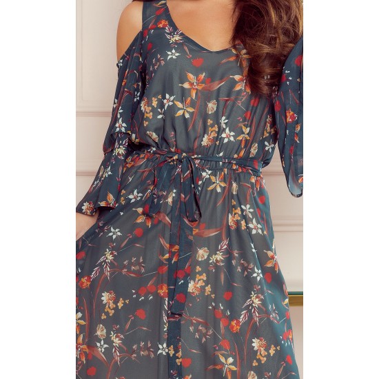 Ефирна рокля на цветя 292-2