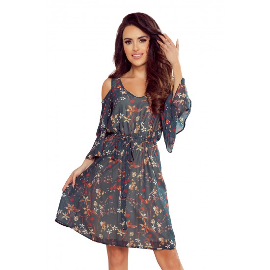 Ефирна рокля на цветя 292-2