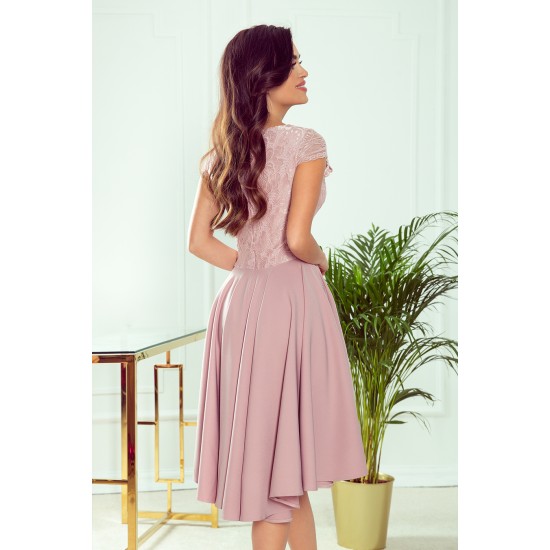 Официална рокля в цвят пудра 300-1
