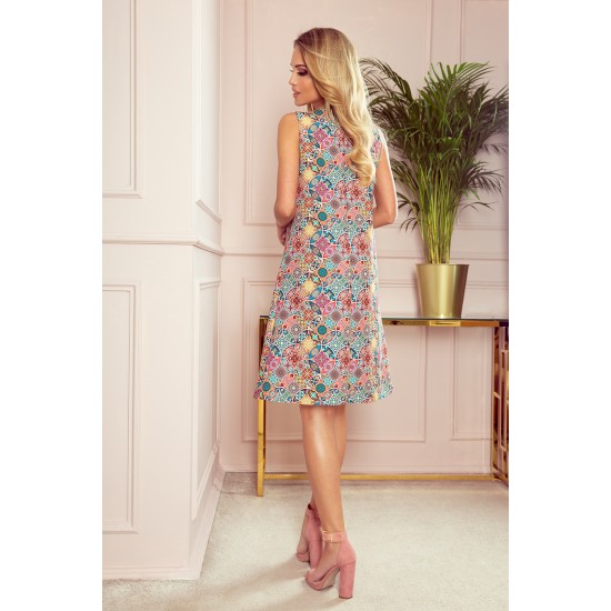 Цветна миди рокля 296-1
