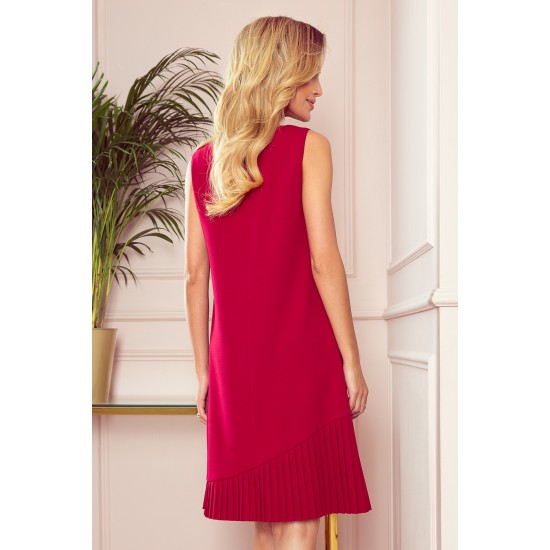 Миди рокля в червен цвят 308-2