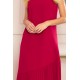 Миди рокля в червен цвят 308-2