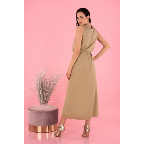 Дълга рокля в бежов цвят Anara Дълга рокля в бежов цвят Anara