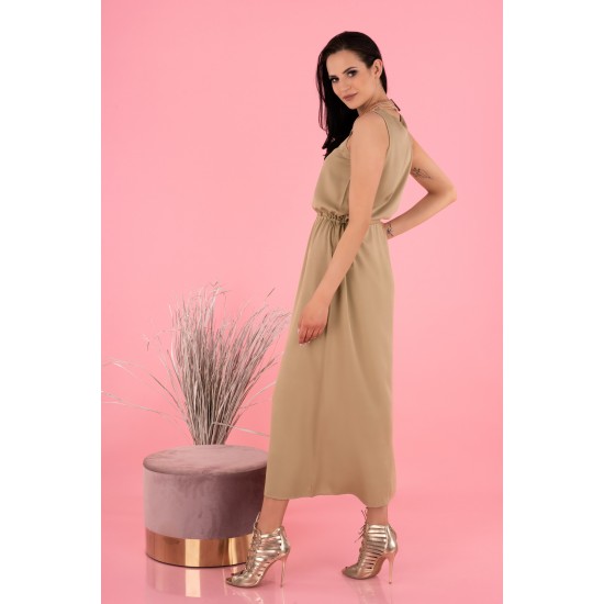 Дълга рокля в бежов цвят Anara Дълга рокля в бежов цвят Anara