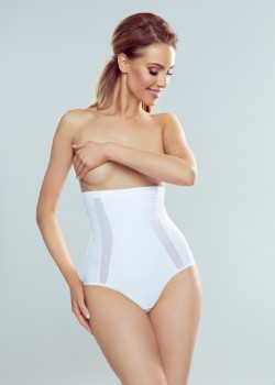 Оформящи бикини с висока талия в бял цвят Viera Plus