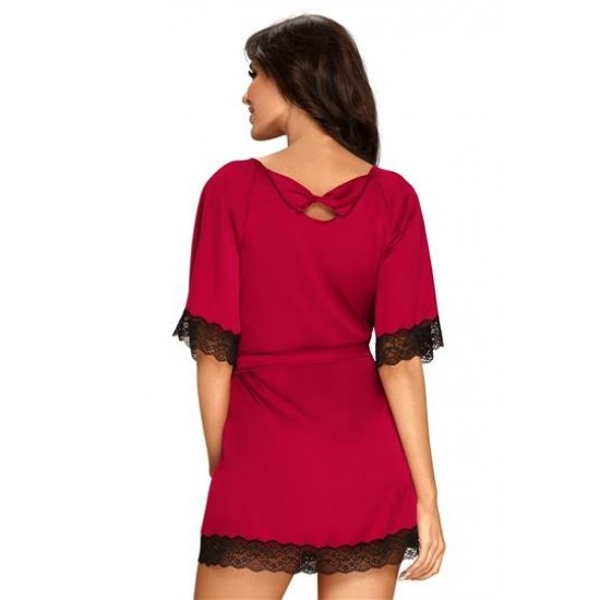 Красив тъмночервен халат Sensuelia Красив тъмночервен халат Sensuelia