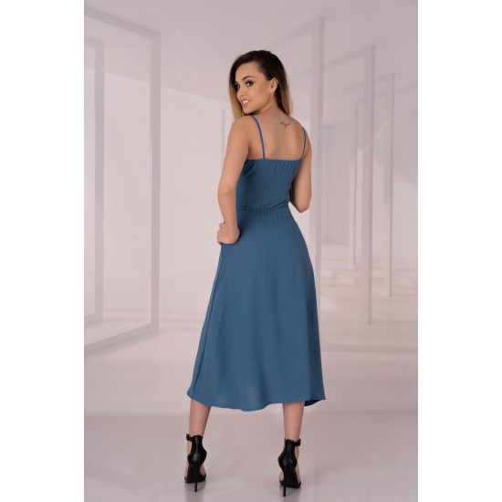 Дълга рокля в син цвят Molinen D04