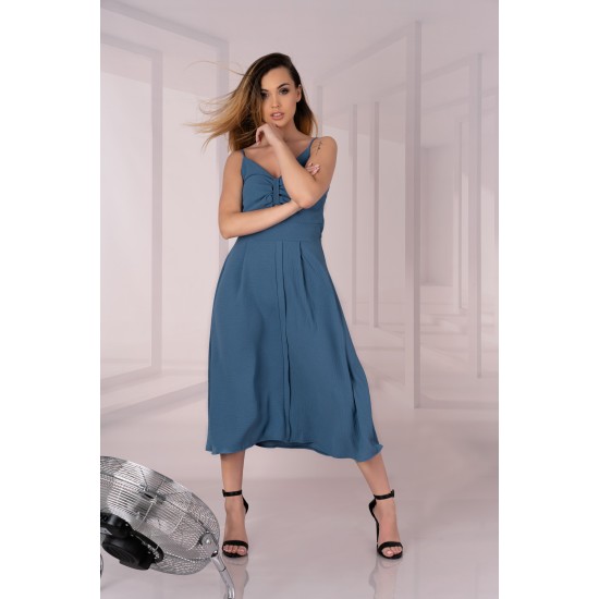 Дълга рокля в син цвят Molinen D04