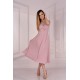 Дълга рокля в цвят пудра Molinen D04