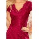 Дантелена рокля в червен цвят 316-5