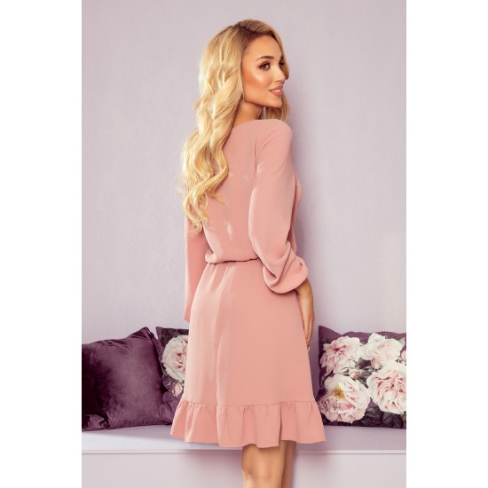 Елегантна рокля в цвят пепел от рози 295-5