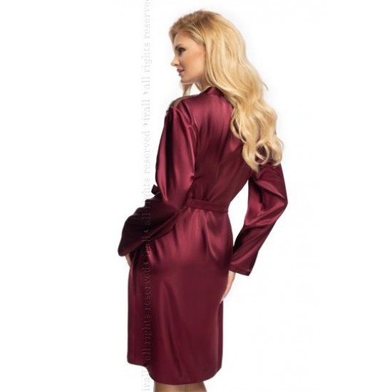 Елегантен сатенен халат в цвят бордо Elodie Елегантен сатенен халат в цвят бордо Elodie