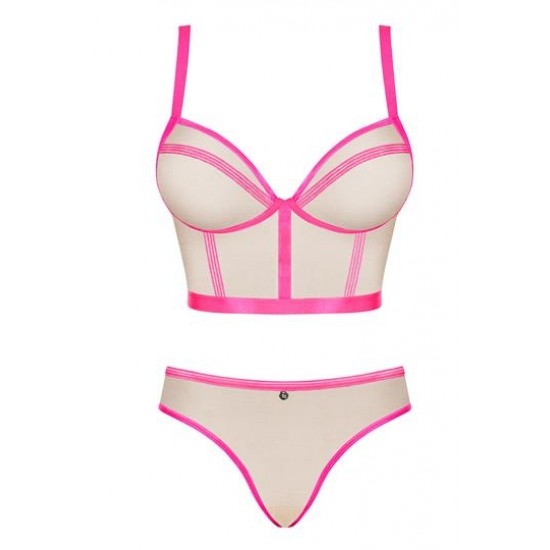 Полупрозрачен комплект в розово Nudelia Полупрозрачен комплект в розово Nudelia