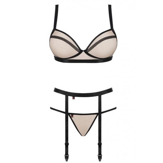 Полупрозрачен комплект от три части Nudelia Полупрозрачен комплект от три части Nudelia