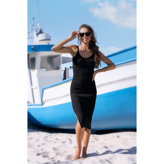 Черна миди рокля Ocyanna