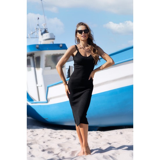 Черна миди рокля Ocyanna