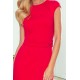 Елегантна миди рокля в червен цвят 301-2
