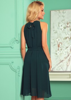 Ефирна рокля в зелен цвят 350-4