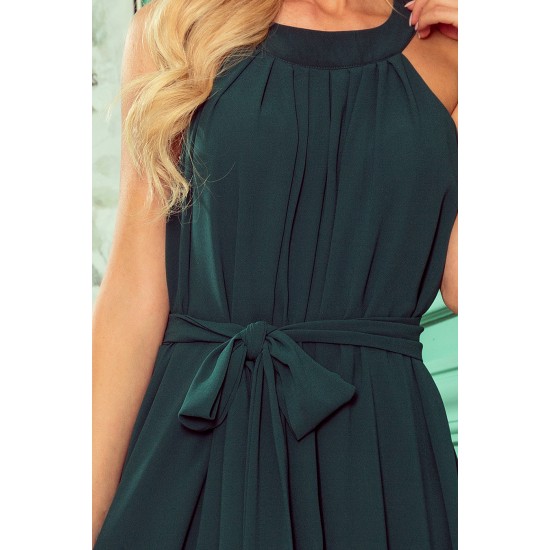 Ефирна рокля в зелен цвят 350-4