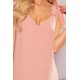 Миди рокля в цвят пудра 306-3