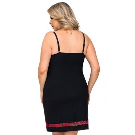 Макси нощница с тънки презрамки в черен цвят Alexia Макси нощница с тънки презрамки в черен цвят Alexia