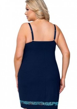 Макси нощница с тънки презрамки в тъмносин цвят Alexia Макси нощница с тънки презрамки в тъмносин цвят Alexia