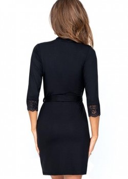 Дамски халат в черен цвят Miriam Дамски халат в черен цвят Miriam