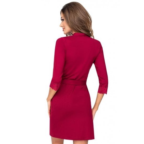 Дамски халат в цвят бордо Miriam