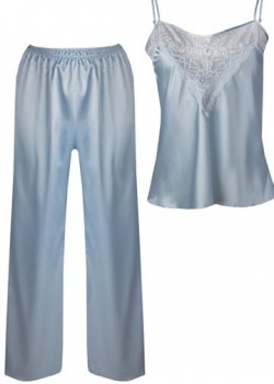Сатенена дамска пижама в син цвят Melanie Сатенена дамска пижама в син цвят Melanie