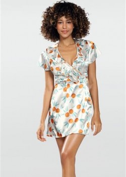 Къс сатенен халат Andrea 